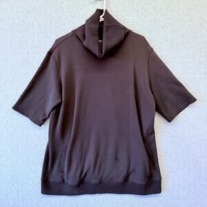 Mododoc Sweatshirt Womens Xl Short Sleeve Minimalist Goth Grunge Mock Neck